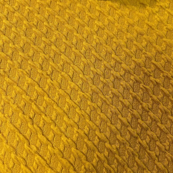 ERI + ALI Textured Sleeveless Large Button Tank Top / Mustard Yellow / Medium - Picture 4 of 6